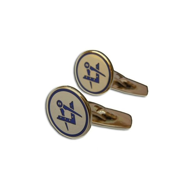 Frimurer manchetknapper m. vinkel/passer