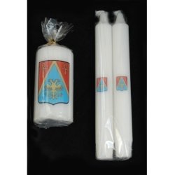 Frimurer stagelys m. tempelridderkors