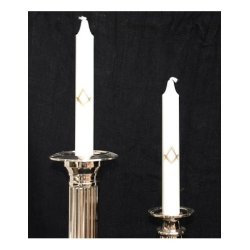 Frimurer stagelys m. tempelridderkors