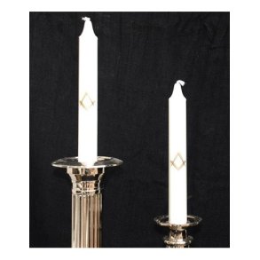 Frimurer stagelys m. tempelridderkors