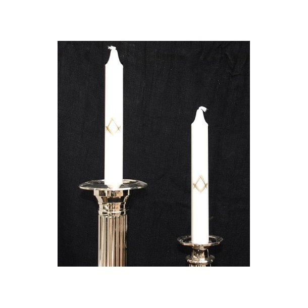 Frimurer stagelys m. tempelridderkors