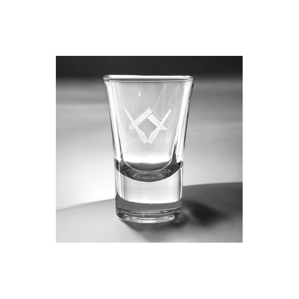 Shotglas m. vinkel og passer
